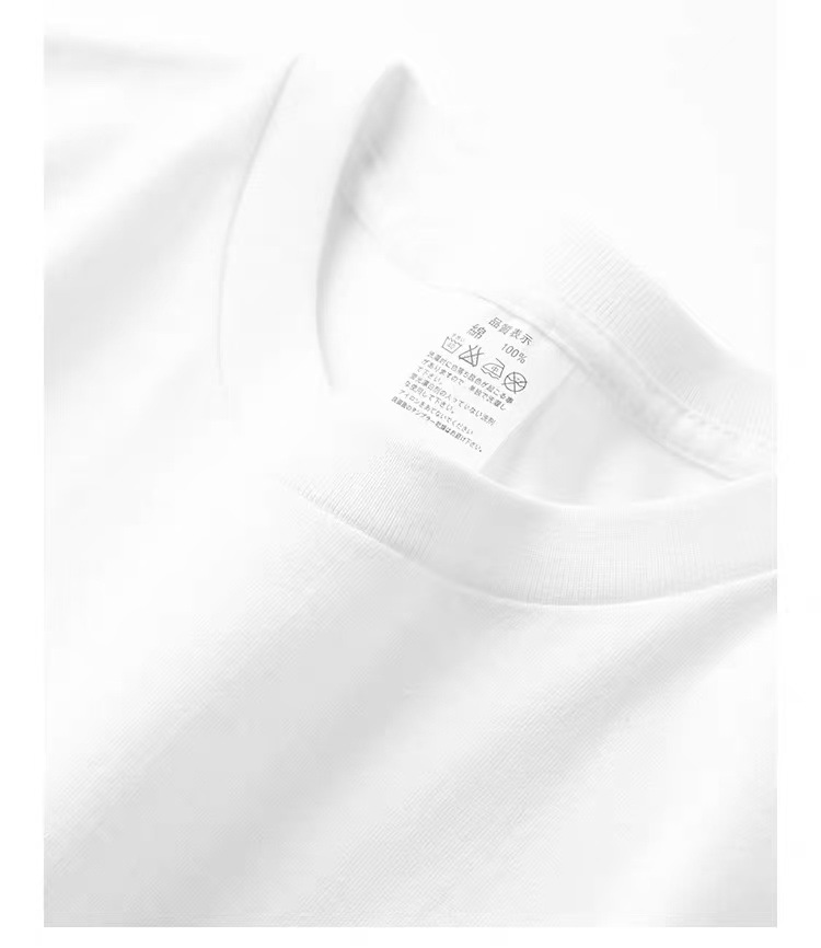 白Tシャツ お菓子柄入り シンプル半袖カットソー