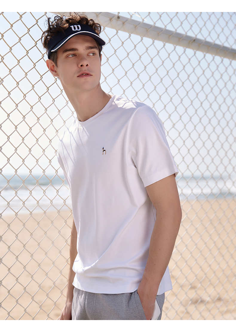 白Tシャツ シンプル上質クルーネック半袖