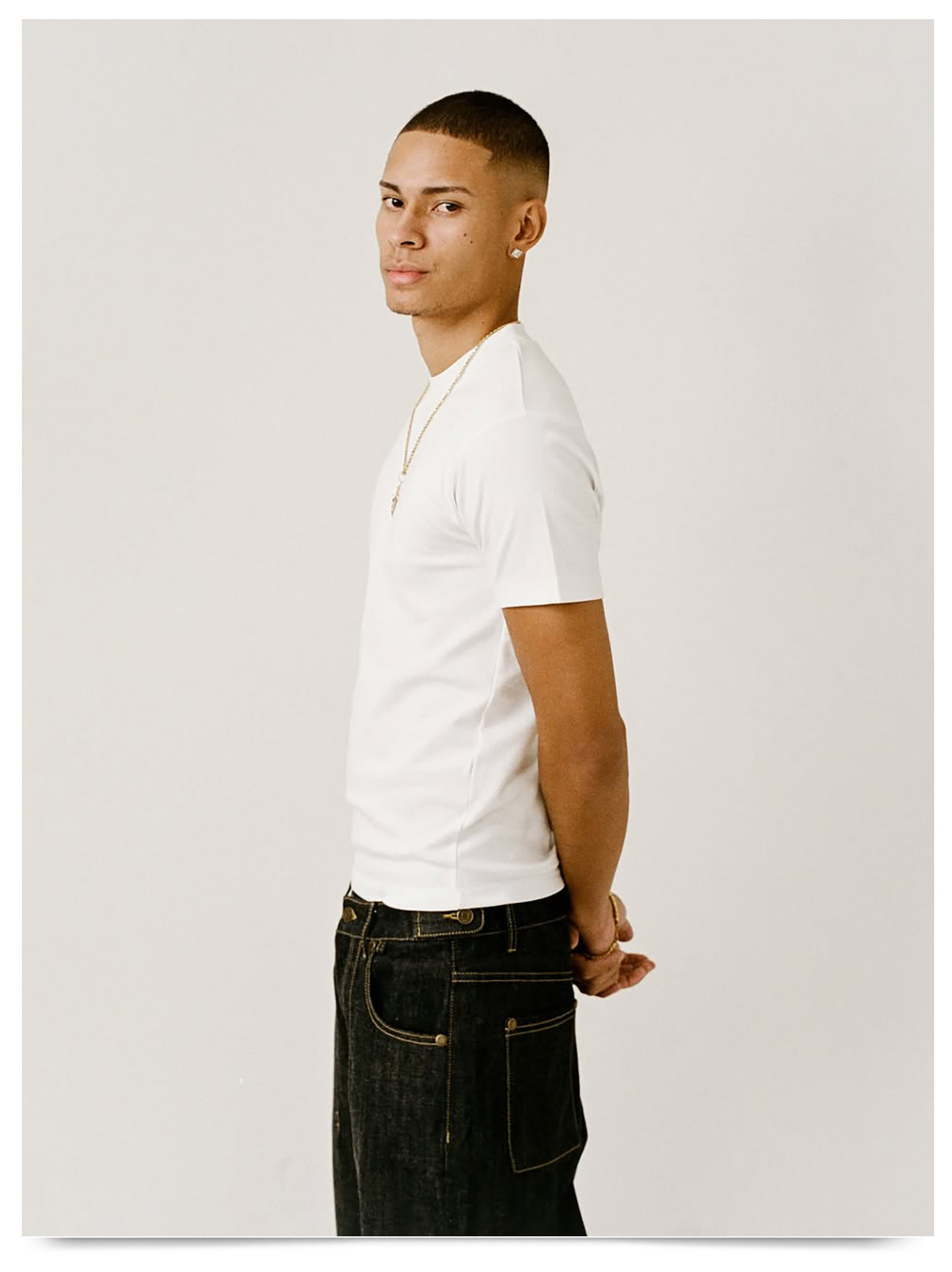 白Tシャツメンズ 厚手コットン クルーネック 半袖Tシャツ