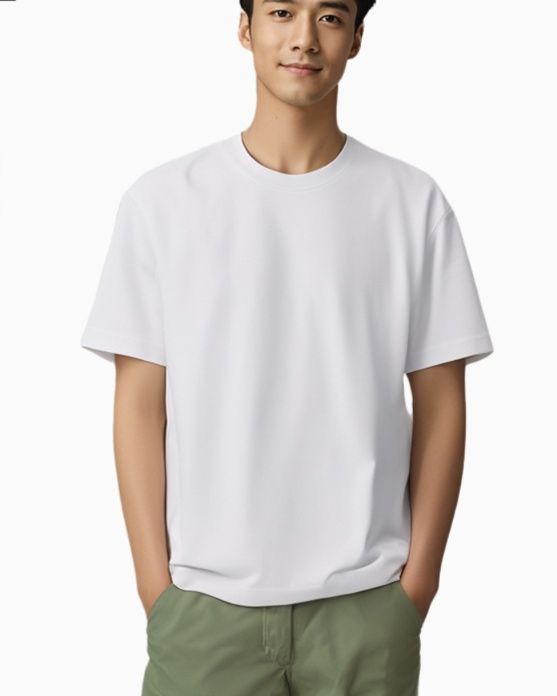 白Tシャツ メンズ 高級長綿半袖Tシャツ