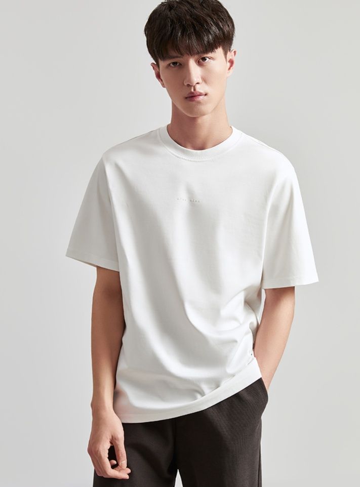 白Tシャツ メンズ すっきり着こなせる上質綿半袖