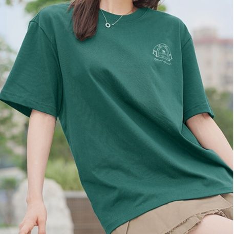 白Tシャツ レディース レトロ刺繍