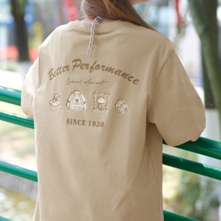 白Tシャツ レディース レトロ刺繍
