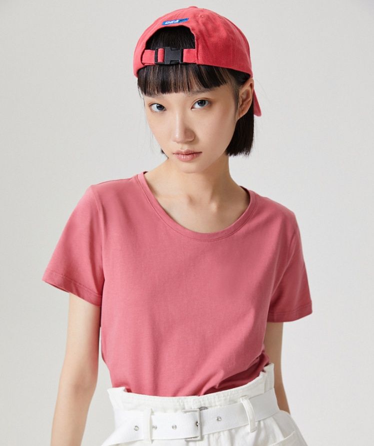 白Tシャツ レディース なめらか素肌 ベーシック半袖