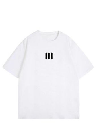 白Tシャツ レディース 三本線モチーフゆったり長袖
