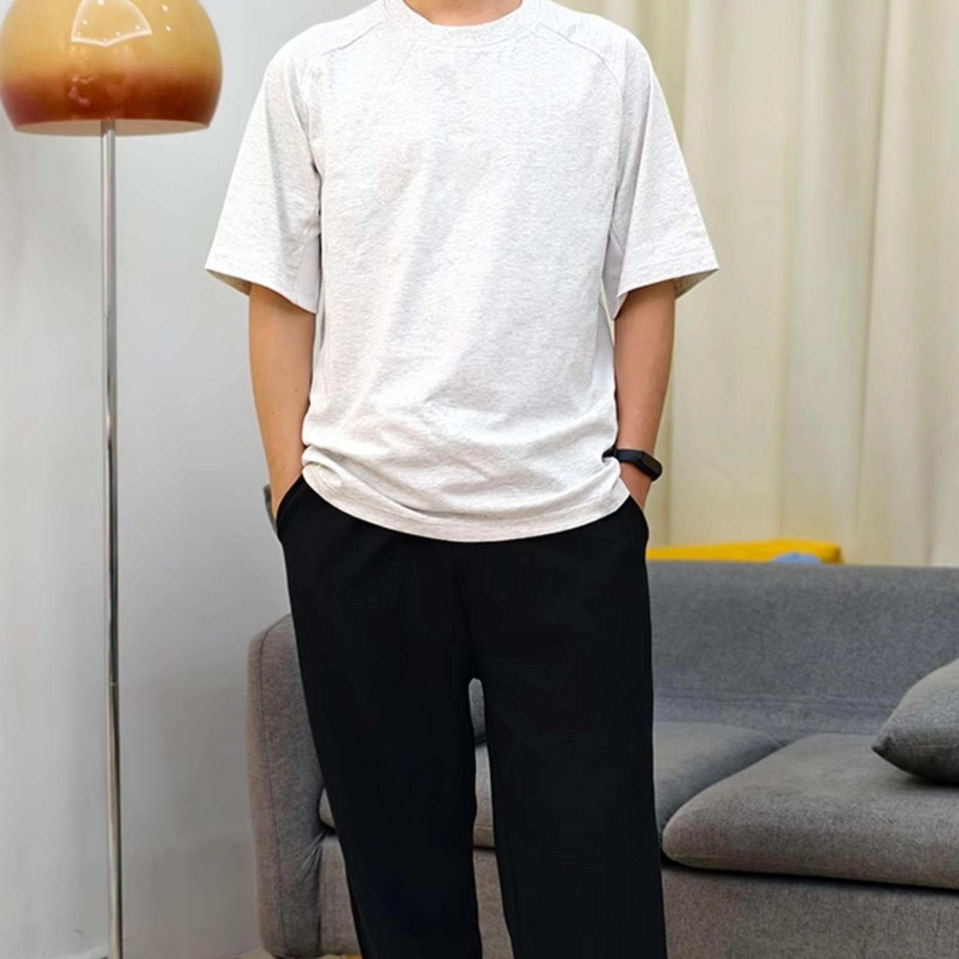 白Tシャツ メンズ ゆとりラグラン半袖シャツ