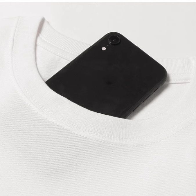 白Tシャツ メンズ 筆跡アート 渦巻きデザイン半袖