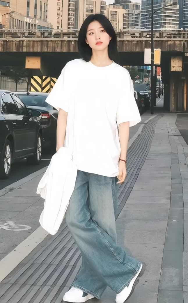 白Tシャツ レディース ゆったり快適シンプル半袖
