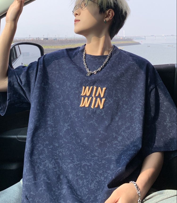 白Tシャツ メンズ 勝利の刻印 オーバーサイズ半袖