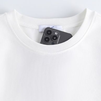 白Tシャツ 厚手素材の上質丸首半袖