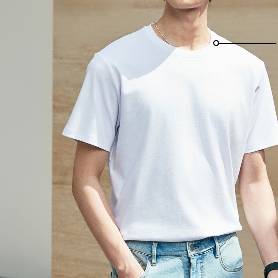 白Tシャツ 極上シルエット 上質素材Tシャツ