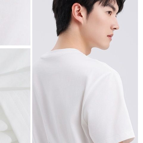 白Tシャツ スタイリッシュ幾何学模様プリント半袖