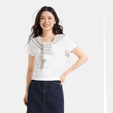 白Tシャツ なめらか素肌 ベーシック半袖シャツ
