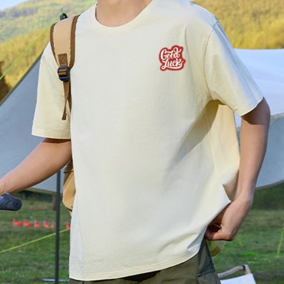白Tシャツ 重砕純綿クルーネック半袖Ｔシャツ