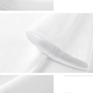 白Tシャツ 重砕純綿クルーネック半袖Ｔシャツ