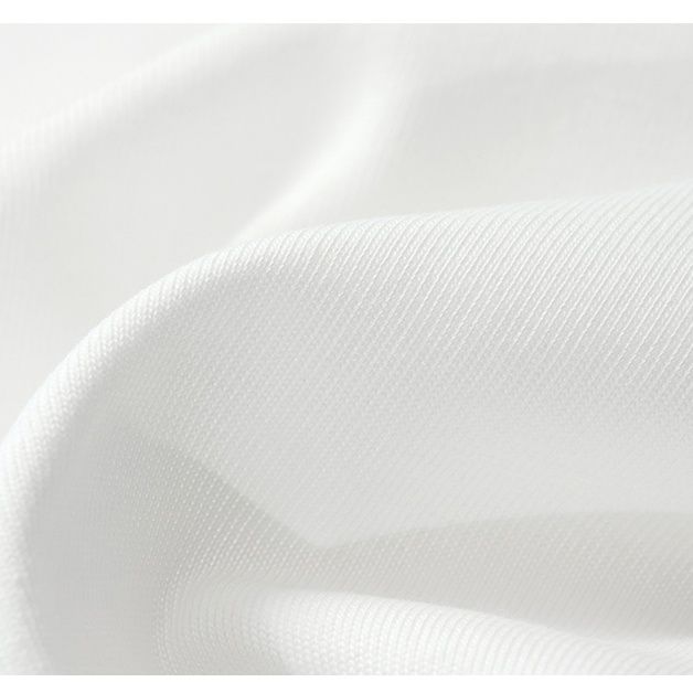 白Tシャツ レース裾切替え雲柄デザインシャツ