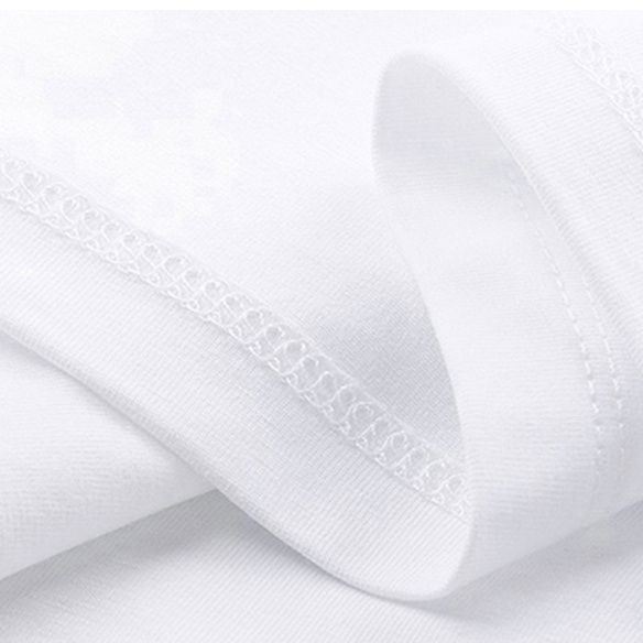 白Tシャツ なめらか素肌 ウェーブネック半袖