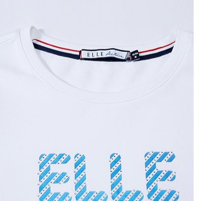白Tシャツ モダンロゴプリント丸首半袖Tシャツ