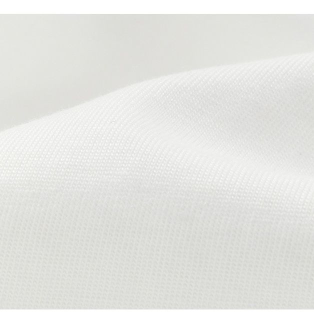 白Tシャツ 虹色ステッチ装飾クルーネック半袖