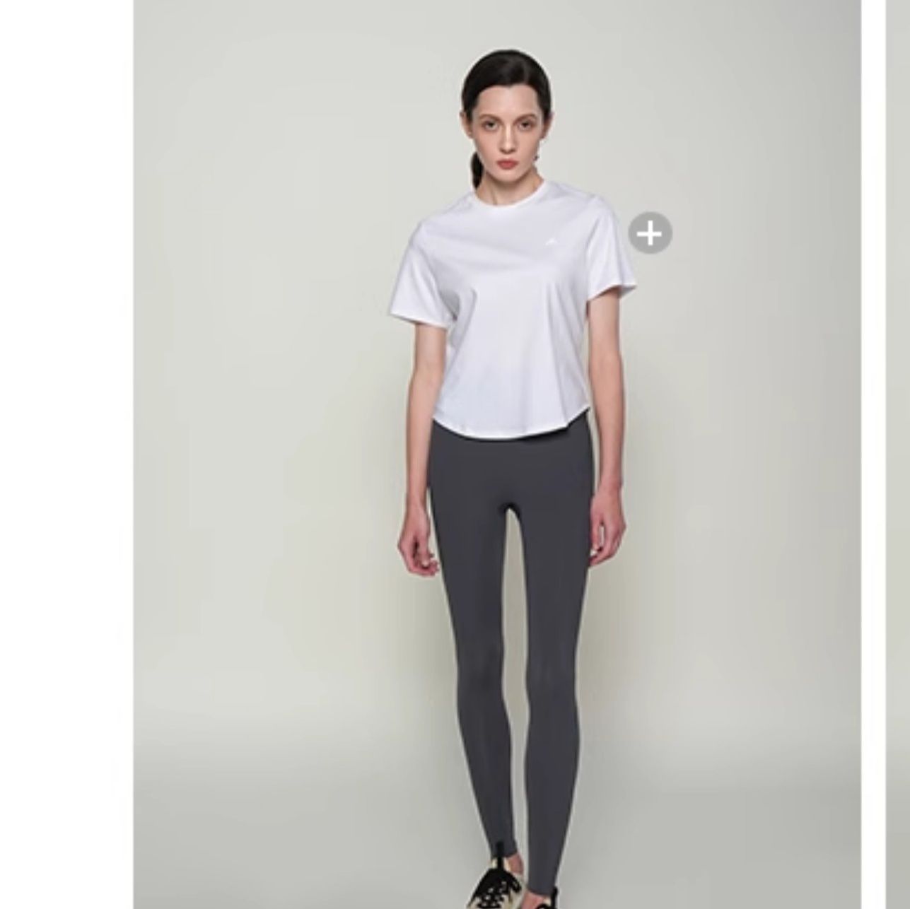 白Tシャツ シンプル美ライン クルーネックカットソー