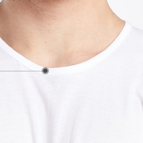 白Tシャツ すっきり丸首 上質コットン半袖