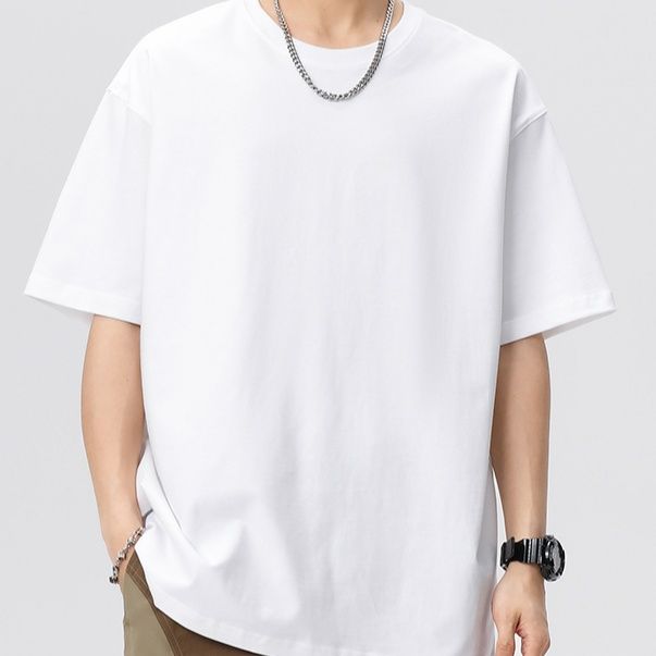 白Tシャツ ゆったりシルエット 半袖ティーシャツ
