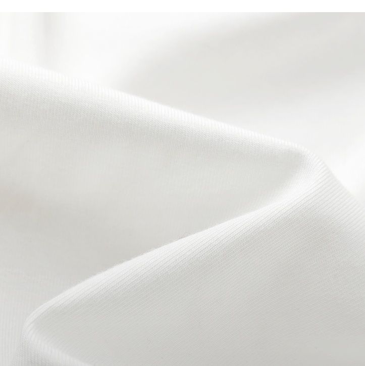 白Tシャツ ハロー胸元メッセージ半袖トップス