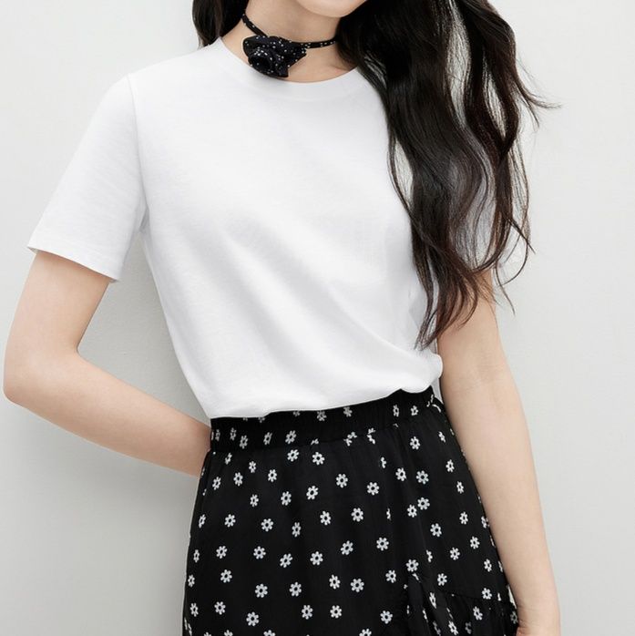 白Tシャツ ひんやり冷感 サマーコットン