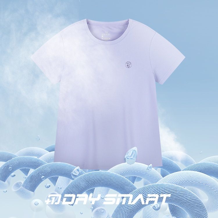 白Tシャツ 速乾機能付きシンプル半袖カットソー