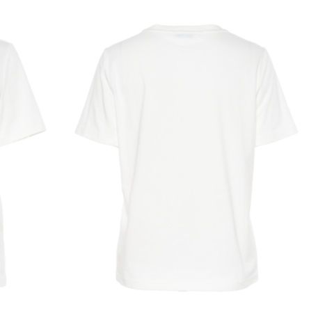 白Tシャツ 手描き風アート 半袖カットソー