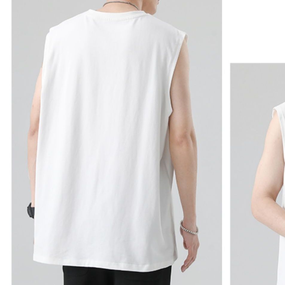 白Tシャツ すっきりノースリーブカットソー