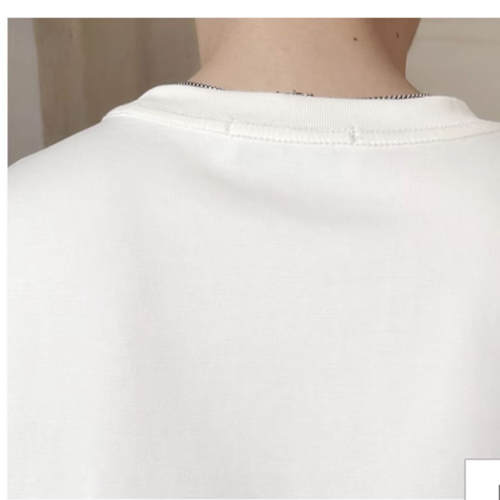 白Tシャツ 上質素材ワンポイント刺繍半袖