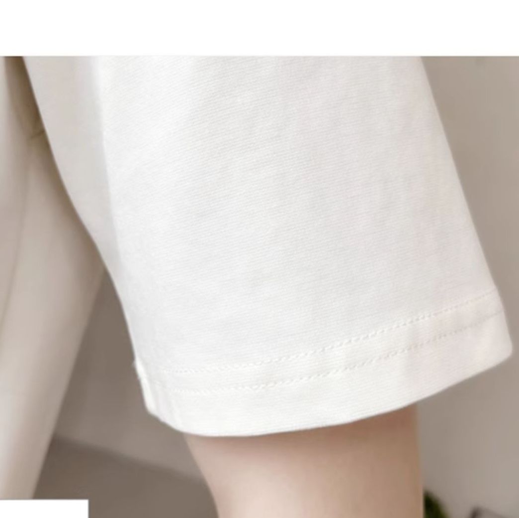 白Tシャツ 上質素材ワンポイント刺繍半袖