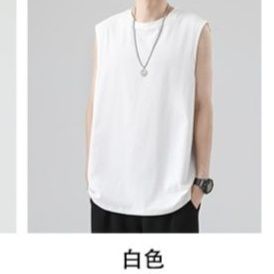 白Tシャツ すっきりノースリーブカットソー