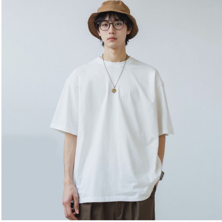 白Tシャツ 厚手純綿快適クルーネック