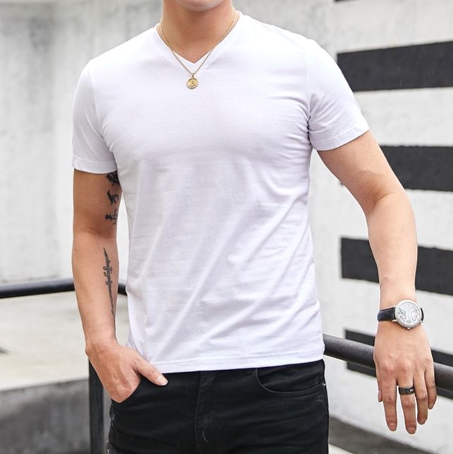 白Tシャツ シンプル美シルエット半袖