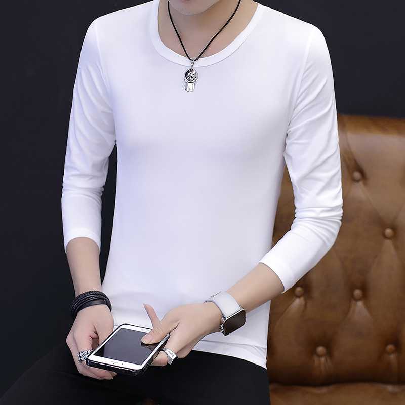 白Tシャツ メンズ シンプル丸首七分袖カットソー