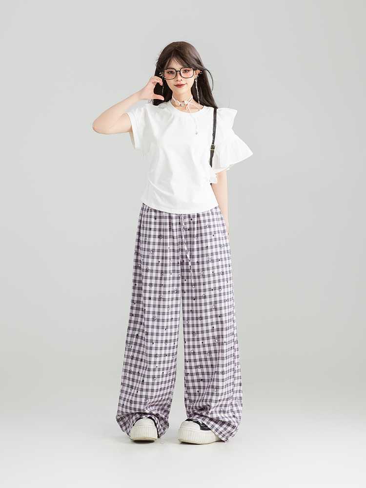 白Tシャツ レディース フリル袖デザインクラシック上質カットソー
