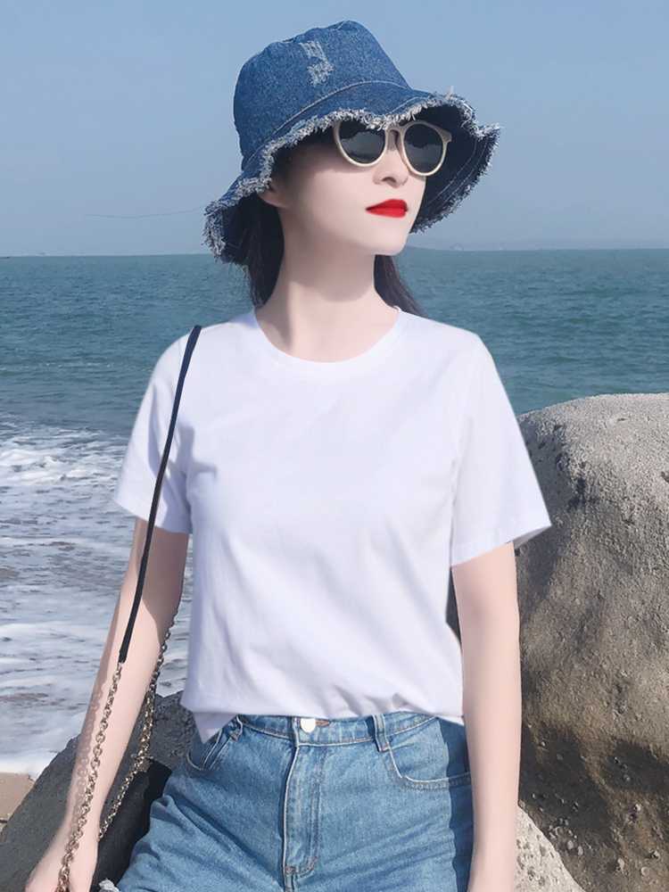 白Tシャツ レディース なめらか肌触り リラックス半袖