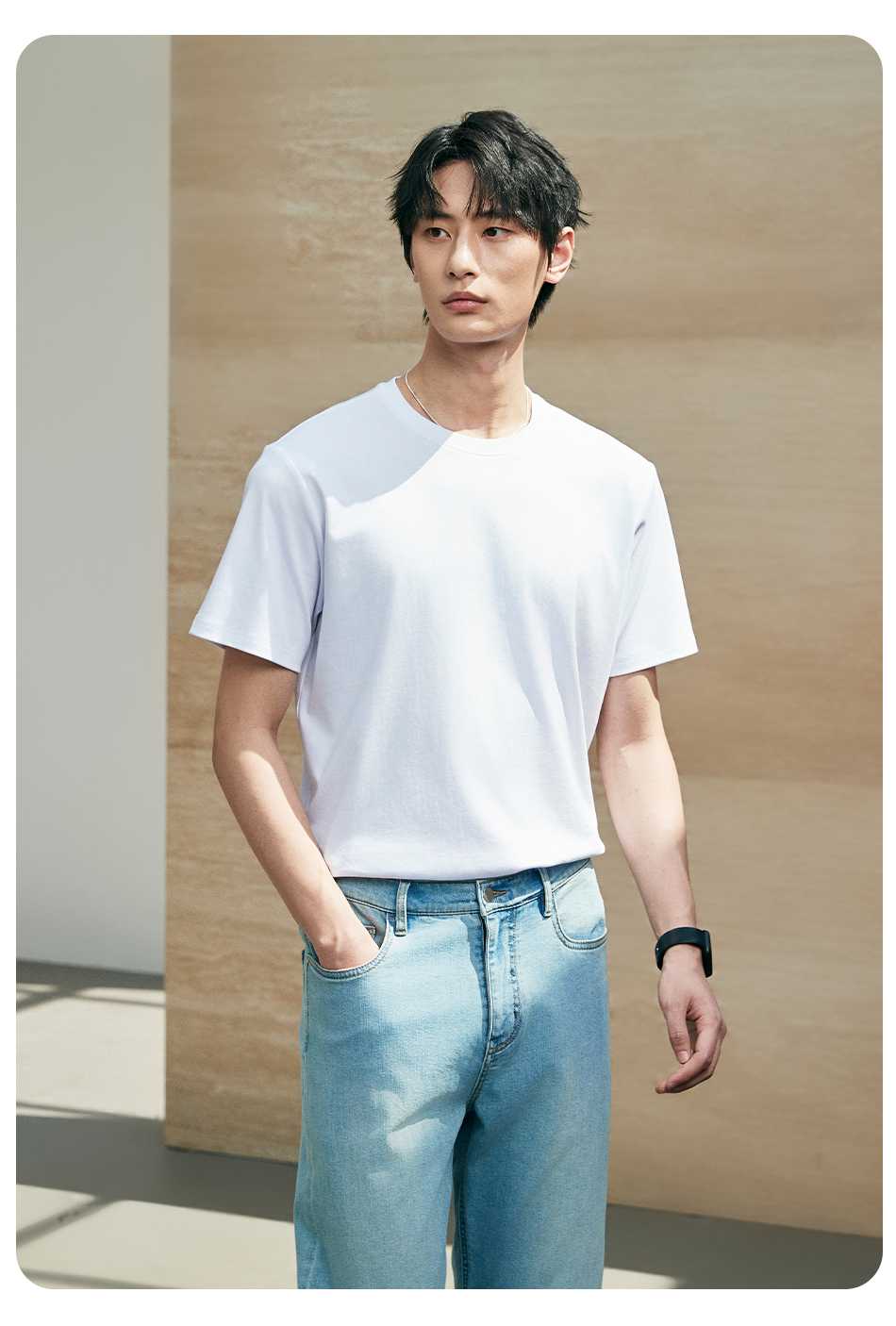 白Tシャツ 極上シルエット 上質素材Tシャツ