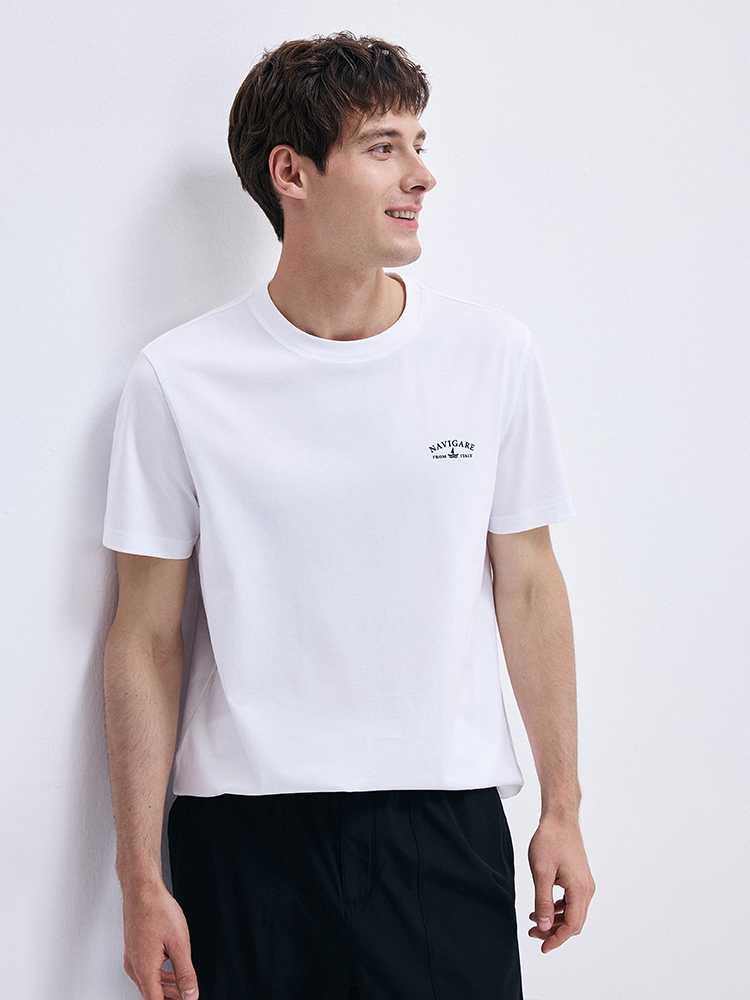 白Tシャツ 涼感抗菌クルーネック半袖
