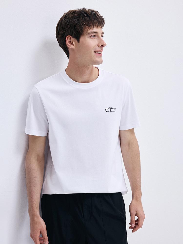 白Tシャツ 涼感抗菌クルーネック半袖