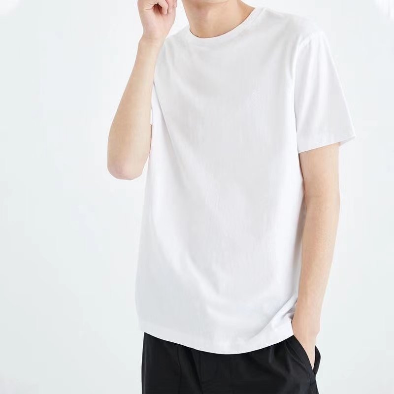 白Tシャツ ベーシッククルーネック半袖カットソー