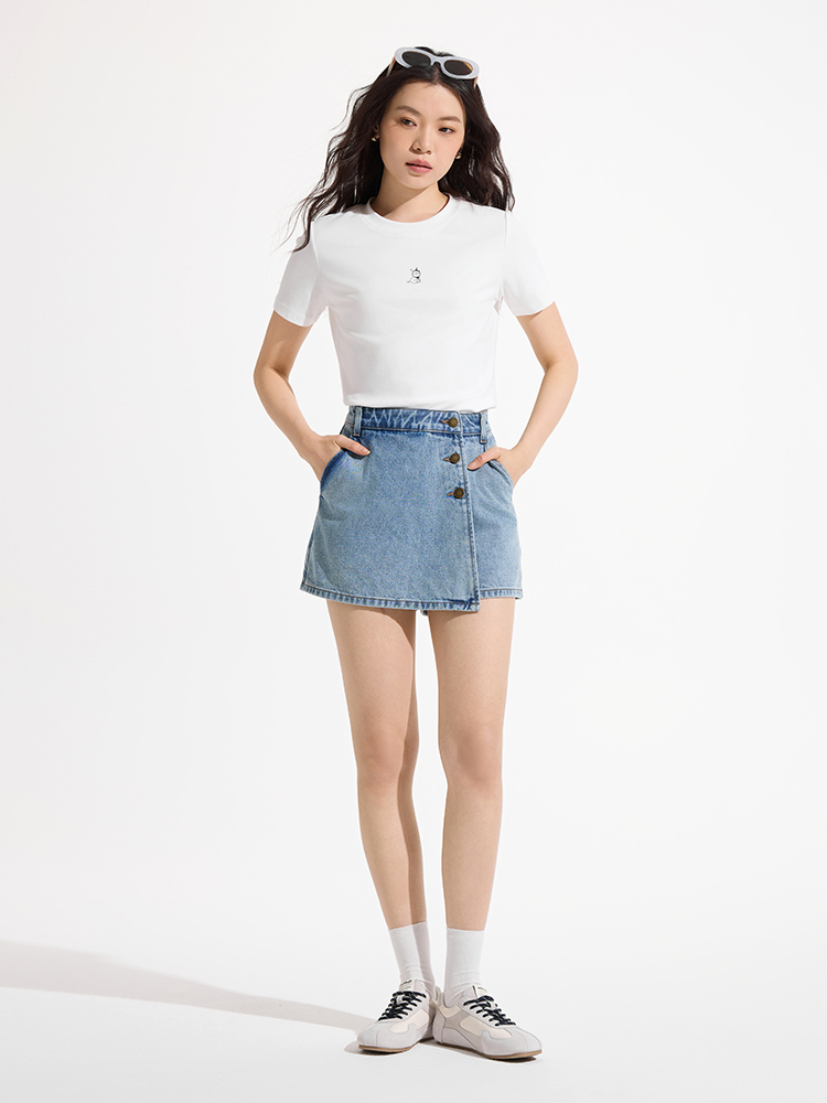 白Tシャツ なめらか肌触り シンプル半袖