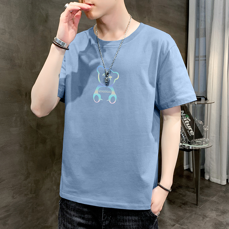 白Tシャツ メンズ 夢見るくまさん 半袖カットソー