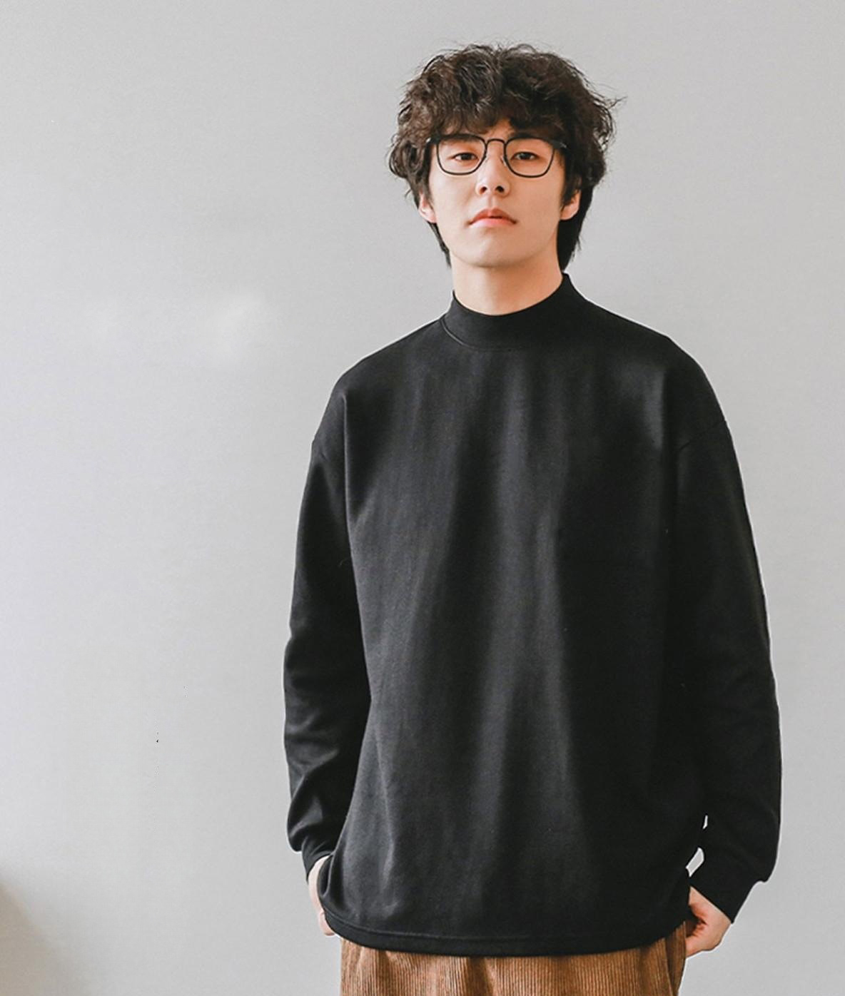 白Tシャツ 無地長袖白色シャツ男女兼用春秋新作全6色