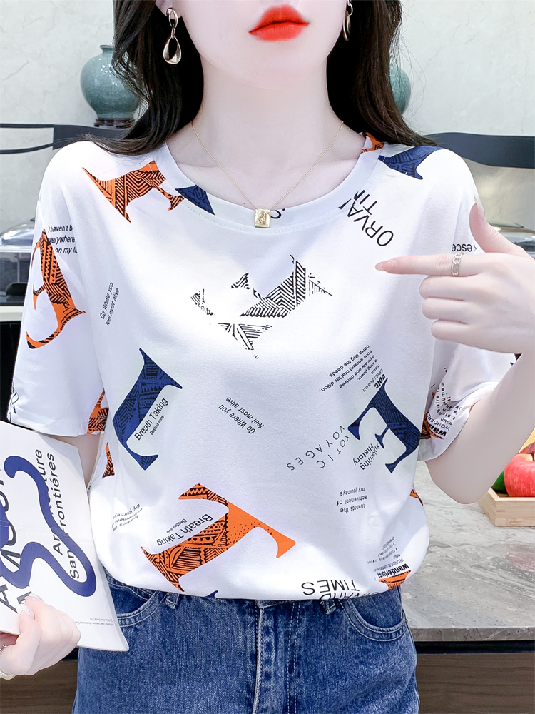 白Tシャツ 海の仲間たち プリント半袖Tシャツ
