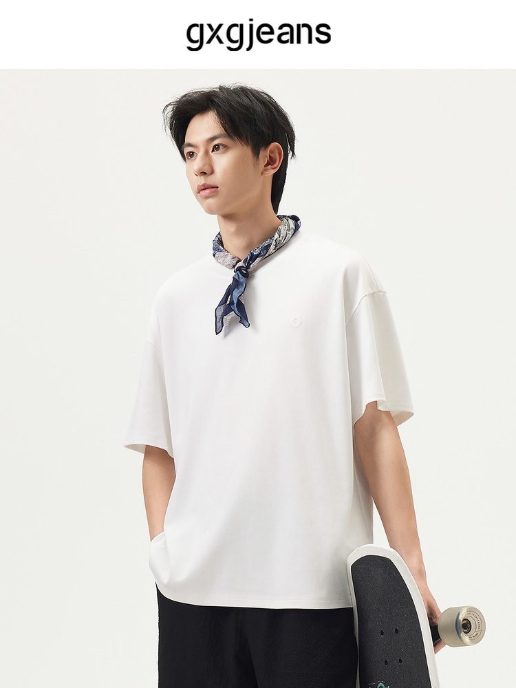 白Tシャツ 涼感ゆったり半袖シンプル