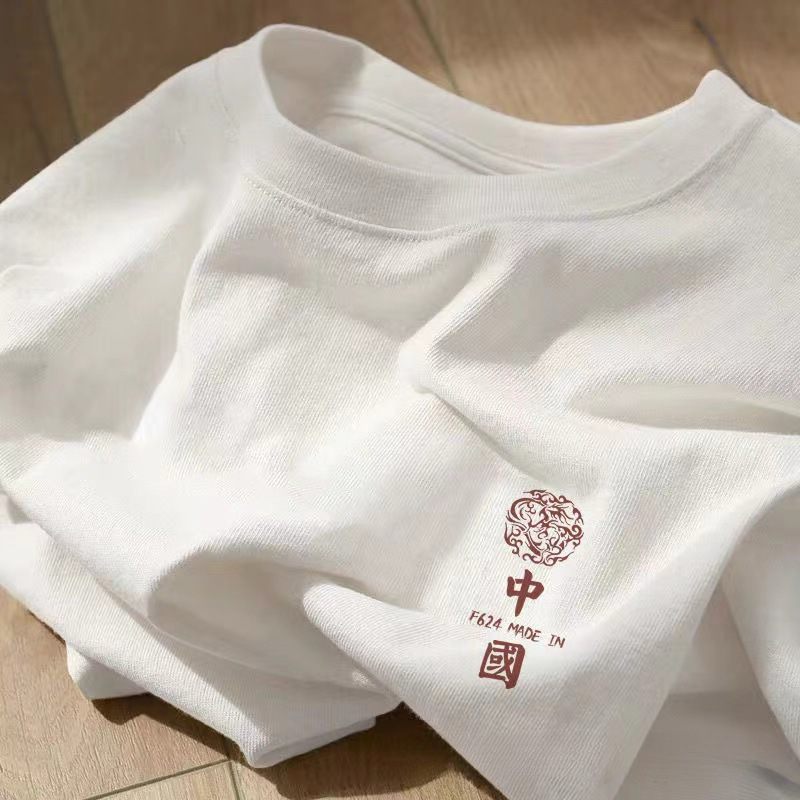 白Tシャツ メッセージワンポイント半袖シャツ
