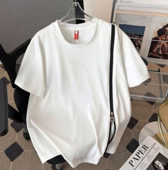 白Tシャツ 白無地半袖シャツ丸首シンプルメンズトップス